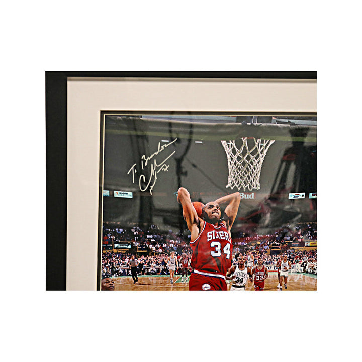 Charles Barkley Philadelphia 76ers Autographed and Personalized Framed Photo