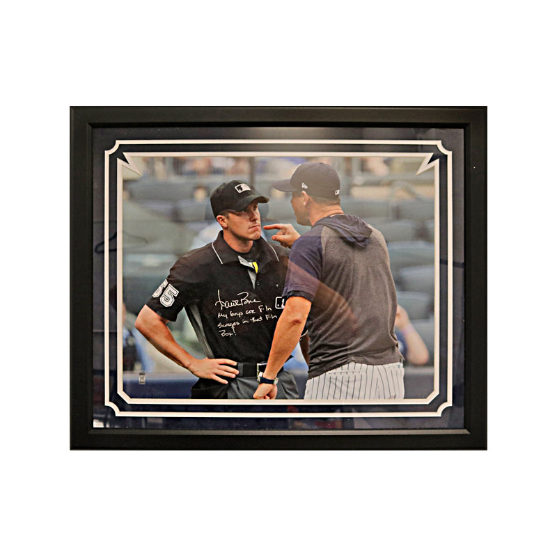 Aaron Boone New York Yankees Autographed and Inscribed Framed 16x20 Photo