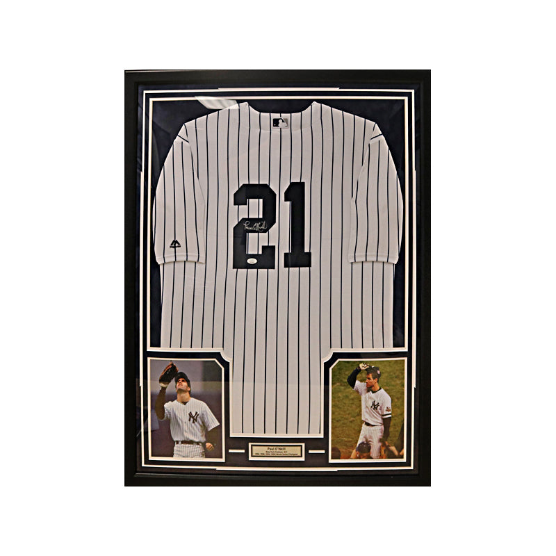 Paul O'Neill New York Yankees Autographed and Framed Majestic Home Jersey (JSA Auth)