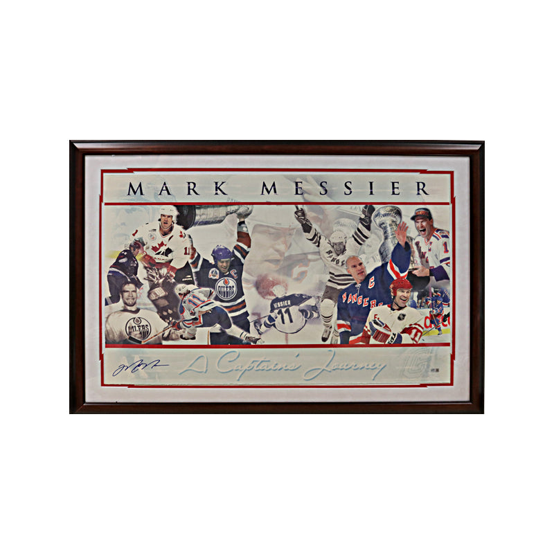Mark Messier New York Rangers Autographed Captain's Journey Lithograph Photo Framed
