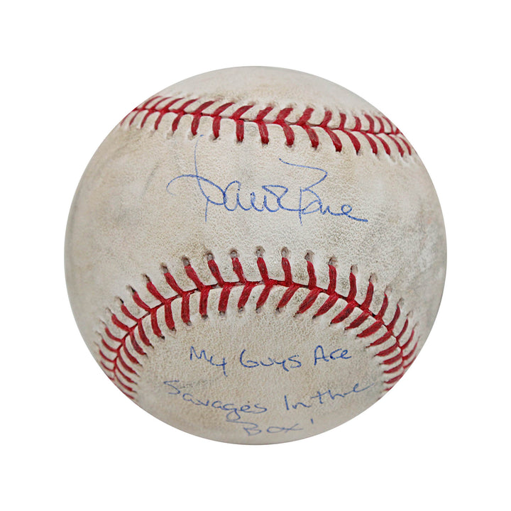 Aaron Boone New York Yankees Autographed and Inscribed "My Guys Are Savages in the Box" 2019 Game Used Baseball (CX Auth)
