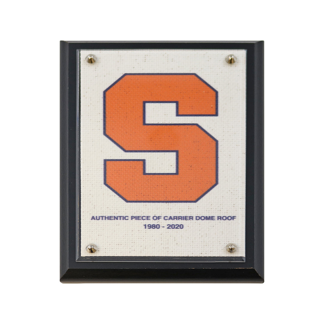 Syracuse University Authentic 5x7 Dome Roof Plaque with "Orange S"
