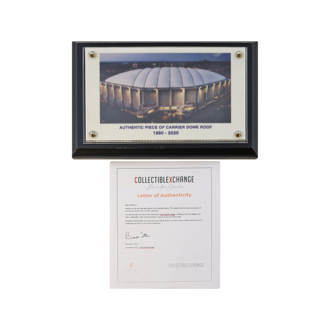 Syracuse University Authentic 5x7 Dome Roof Plaque with "Dome Image"