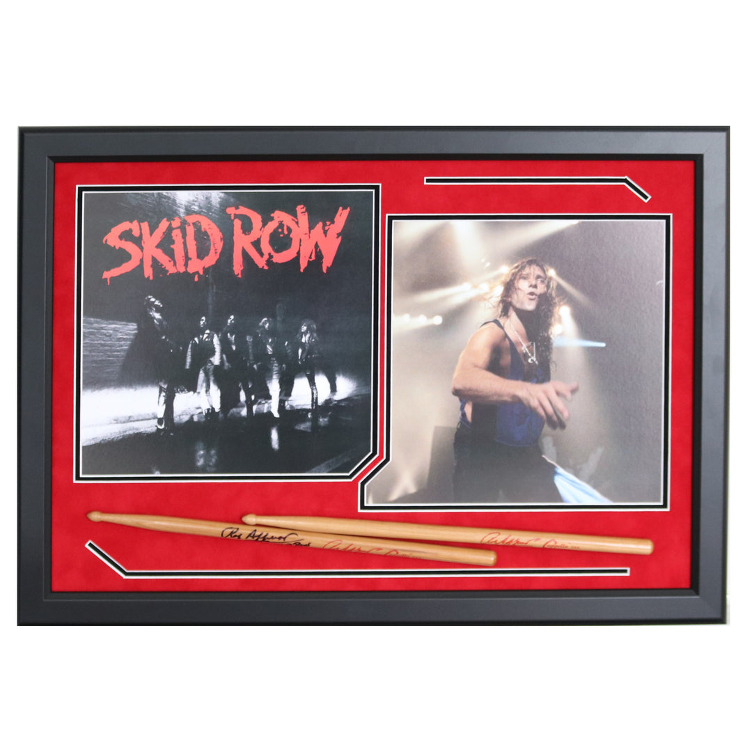 Rob Affuso "Skid Row" Autographed Double Drum Stick Collage (CX Auth)