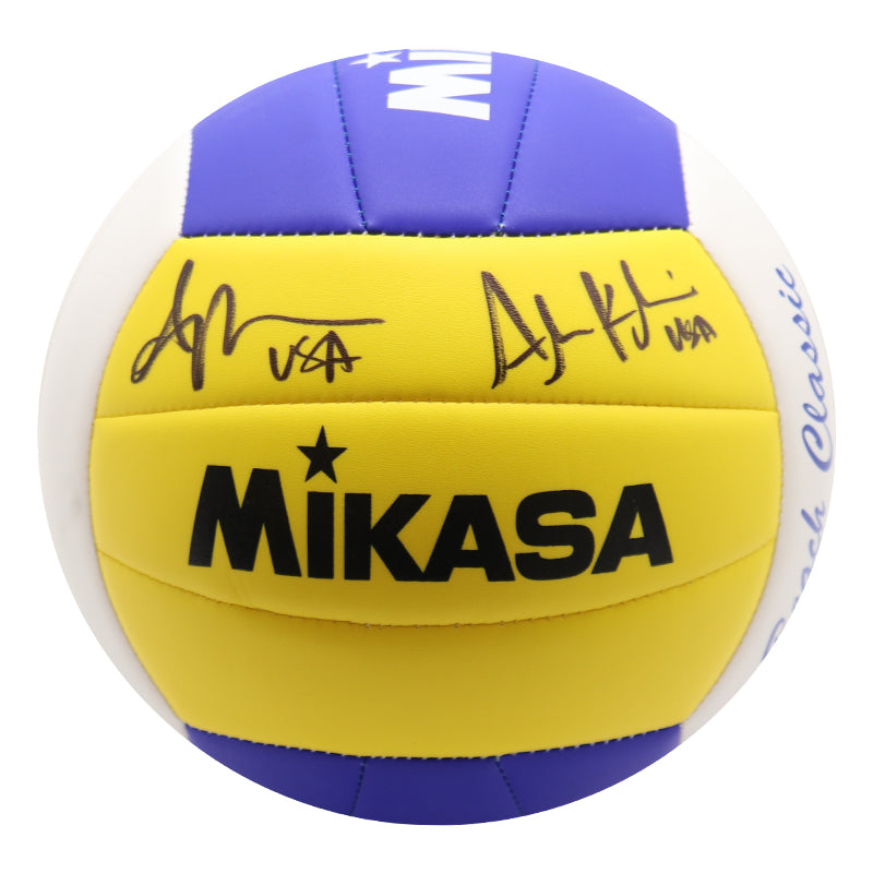 April Ross & Alix Klineman Team USA Dual Autographed Volleyball (CX Auth)
