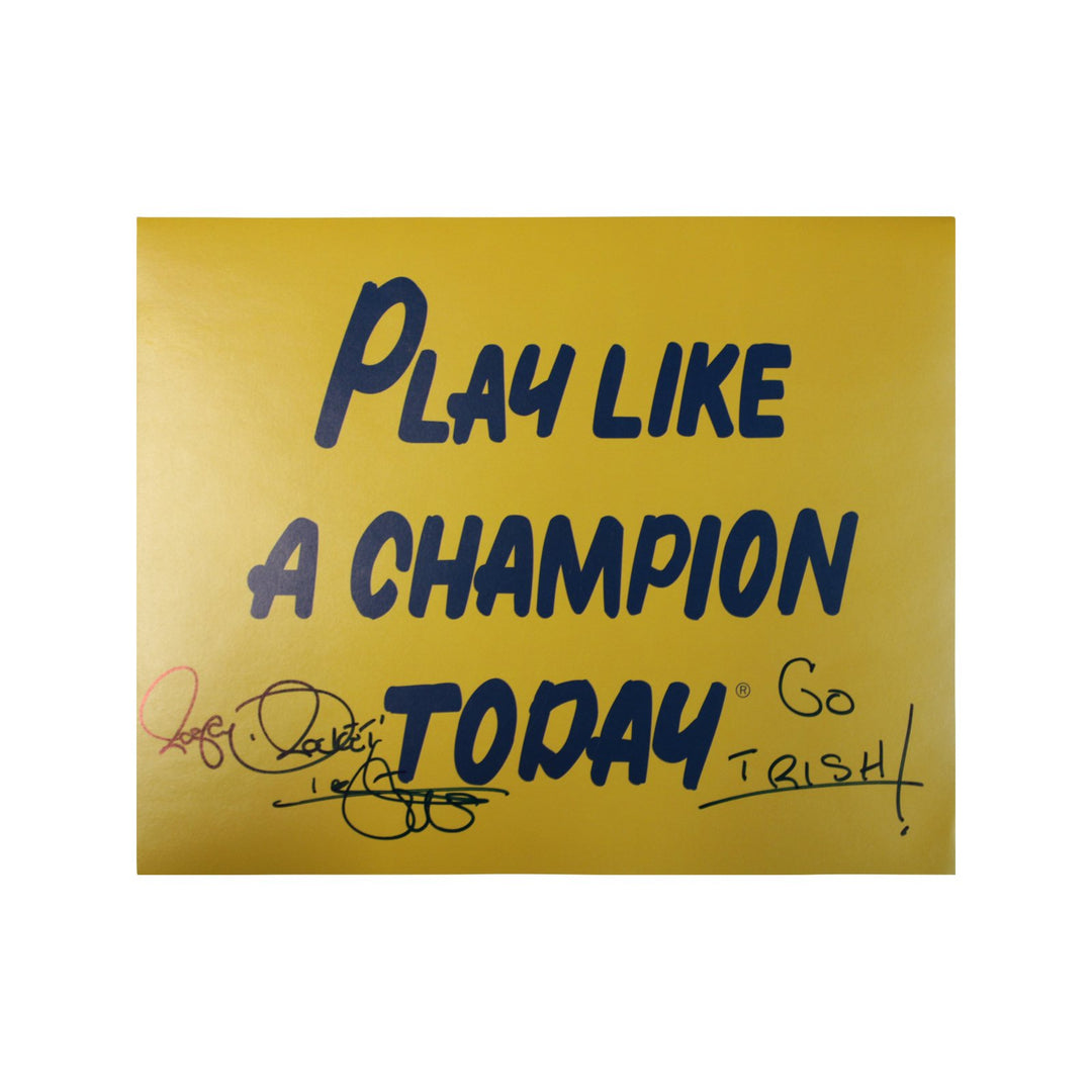 Raghib "Rocket" Ismail University of Notre Dame Autographed Play Like a Champion 8x10 Print with Go Irish Inscription (JSA Authenticated)