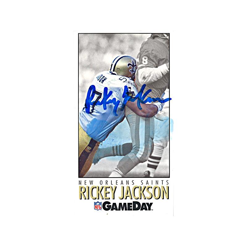 Rickey Jackson New Orleans Saints Autographed NFL Game Day Card