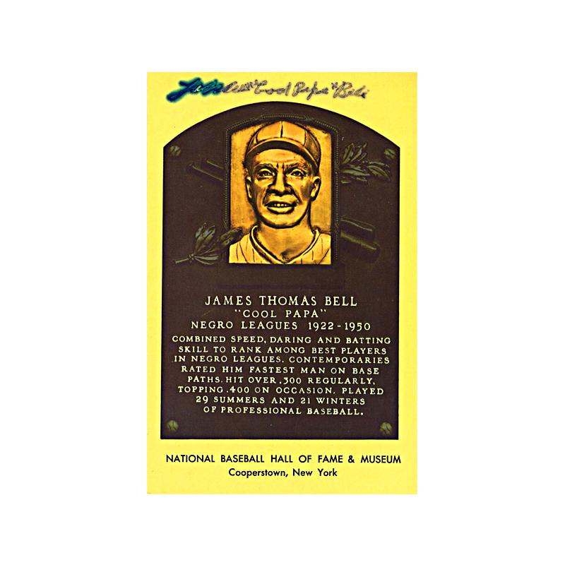 James "Cool" Papa Bell Autographed HOF Plaque (JSA Auth)