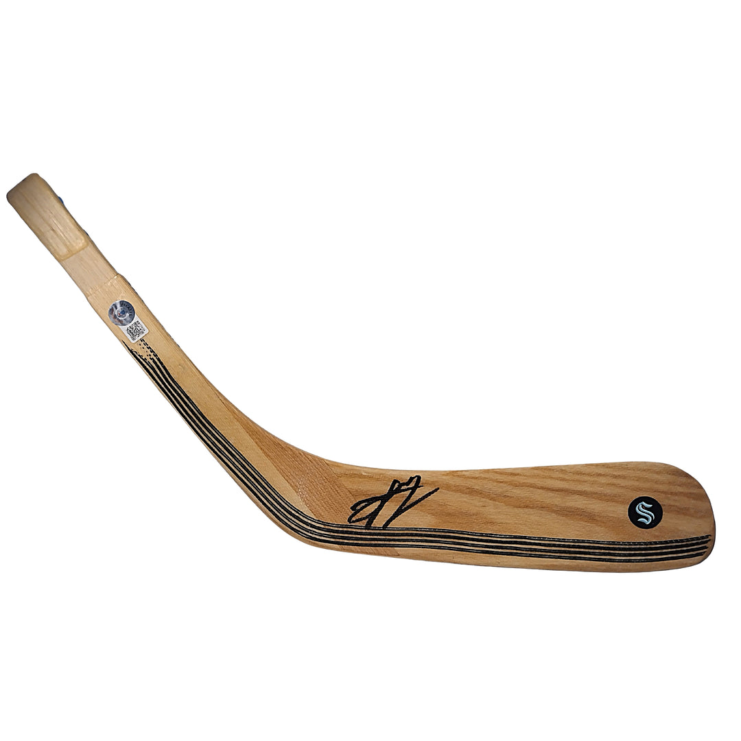 Jeremy Lauzon Autographed Seattle Kraken Logo Ice Hockey Stick Blade Beckett BAS Signed
