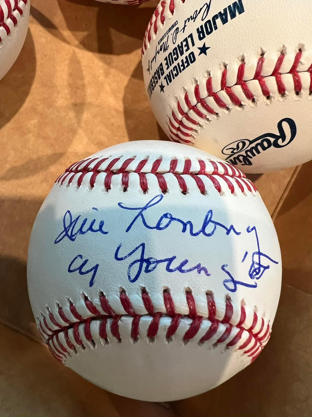 Jim Lonborg signed baseball
