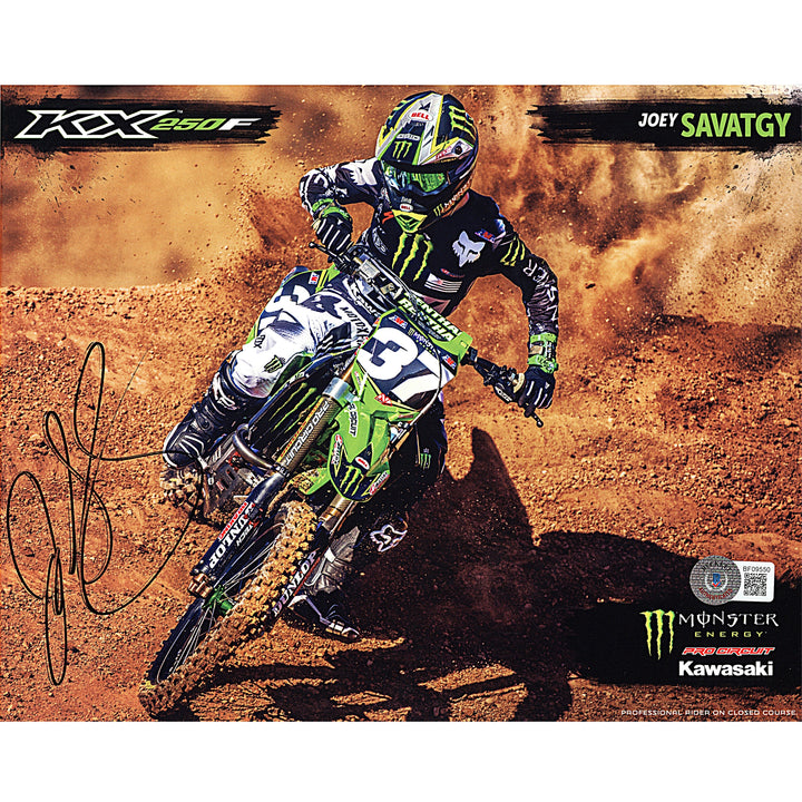 Joey Savatgy Signed Motocross Monster Energy 8x10 Photo Beckett Supercross Autographed