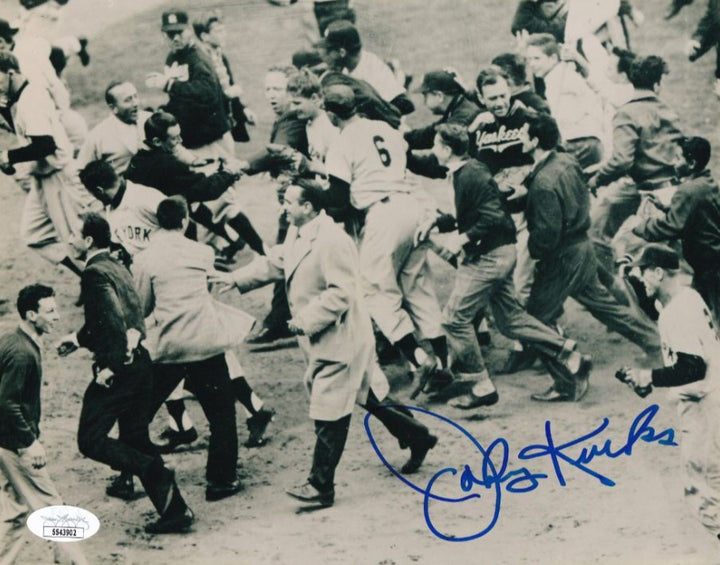 Johnny Kucks New York Yankees Signed 8x10 Vintage Photo (JSA COA