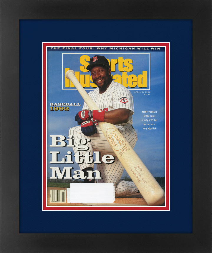 Kirby Puckett Minnesota Twins and Hall of Famer Vintage Sports Illustrated Magazine April 6,1992 Original Issue Professionally Matted and Framed 14.25 x 17