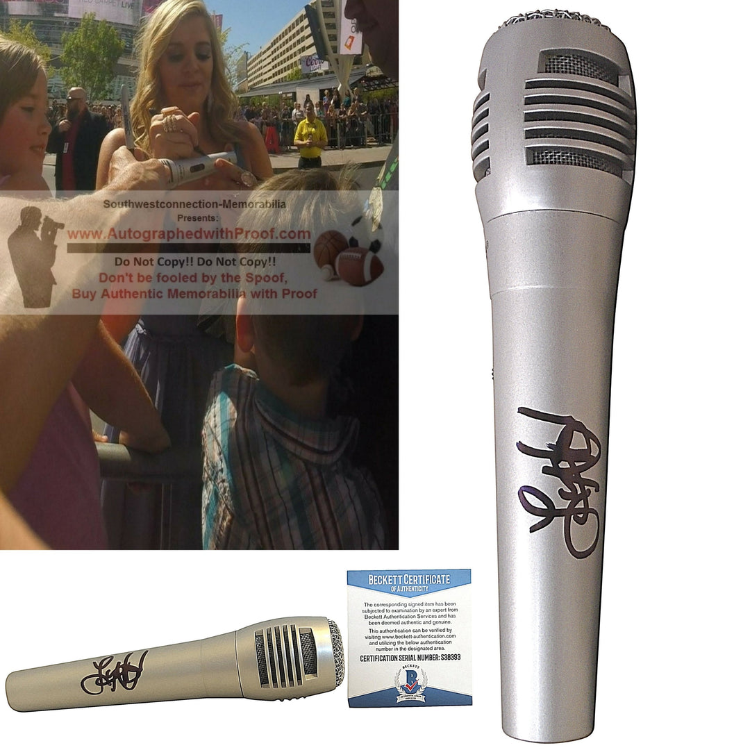 Lauren Alaina Autographed Microphone Exact Proof Photo Beckett Authentication BAS Cert S38393