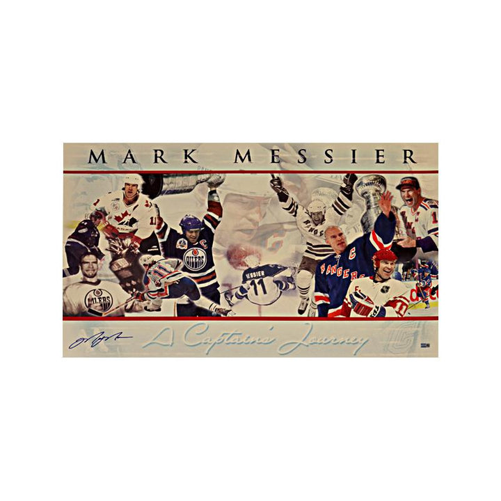 Mark Messier New York Rangers Autographed A Captain Journey Lithograph 32x20