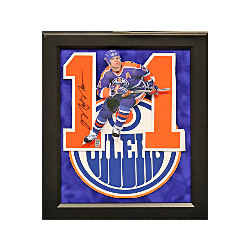 Mark Messier Edmonton Oilers Autographed Number 11 Framed 3D Collage (CX Auth)