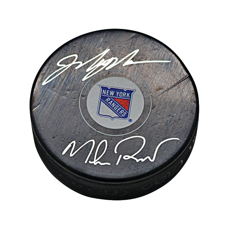 Mark Messier and Mike Richter Dual Signed New York Rangers Puck (CX Auth)