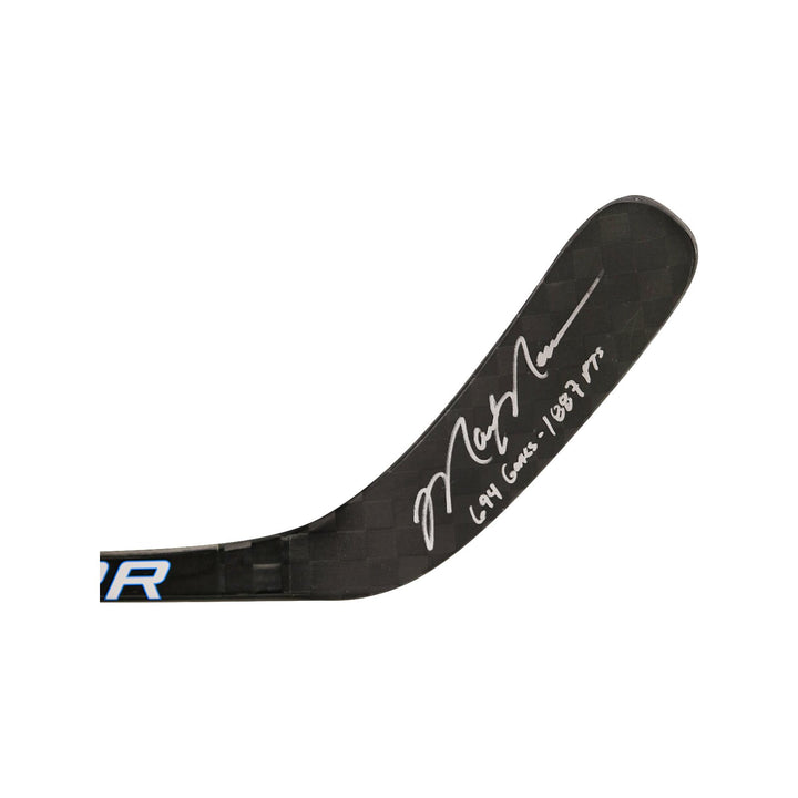 Mark Messier New York Rangers Autographed Hockey Stick with Career Goals and Assists Inscription (CX Auth)