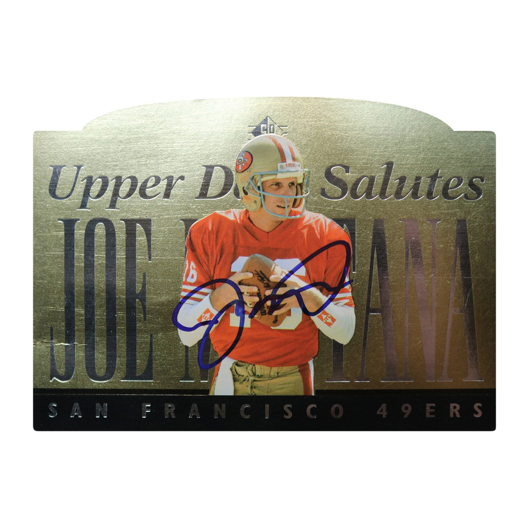 Joe Montana San Francisco 49ers Autographed Upper Deck Salutes Card (Steiner Hologram Only)