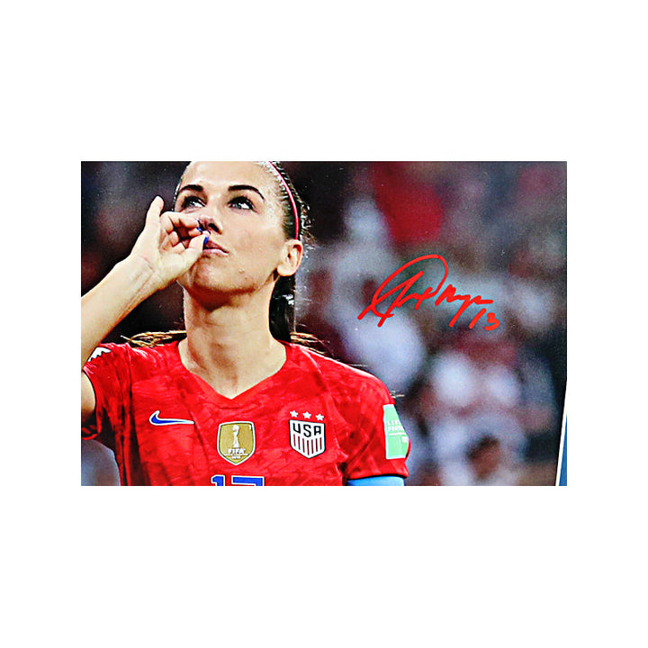 Alex Morgan USWNT Framed Autographed Signed 11x14 Sipping Tea Photograph (CX Auth)