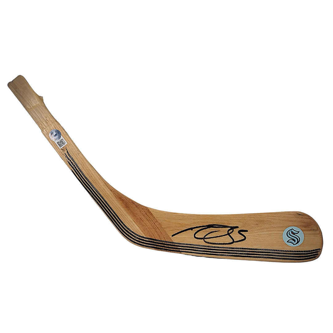 Mark Giordano Autographed Seattle Kraken Logo Ice Hockey Stick Blade Beckett Signed BAS
