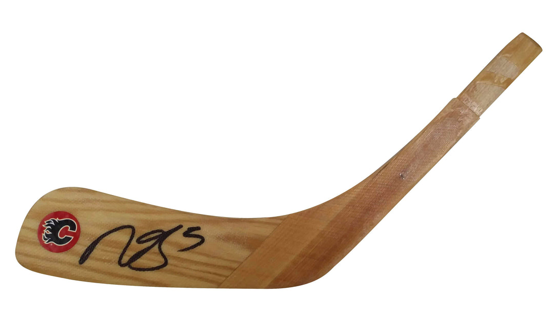 Mark Giordano Calgary Flames Signed Logo Hockey Stick Blade Proof Photo Beckett BAS Cert S38316