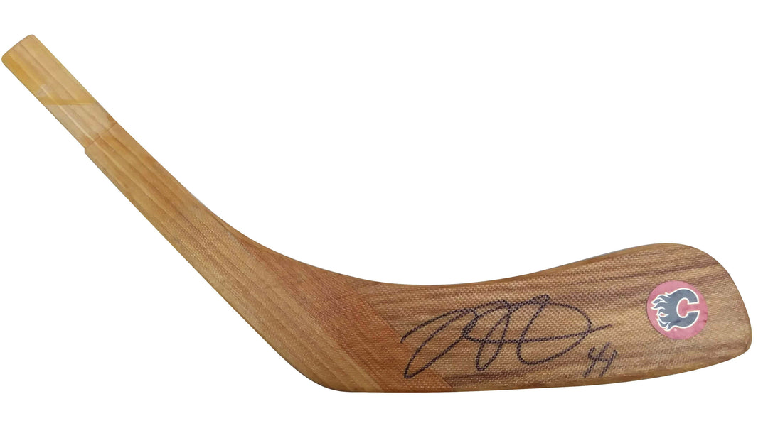 Mike Smith Signed Calgary Flames Logo Hockey Stick Blade Exact Proof Photo Beckett BAS Cert S38365