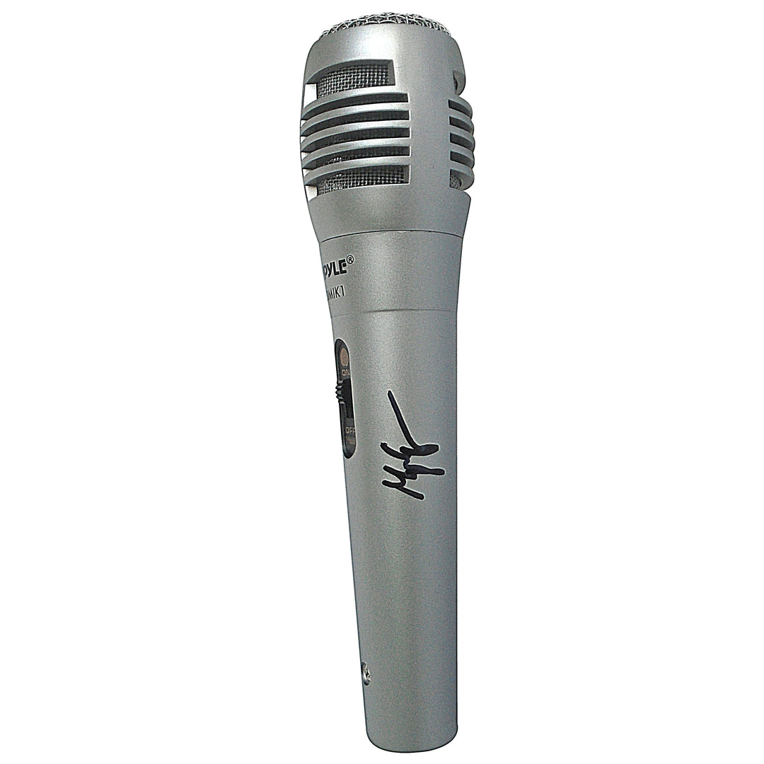 Morgan Evans Autographed Microphone Exact Proof Photo Beckett Authentication BAS Cert S38406