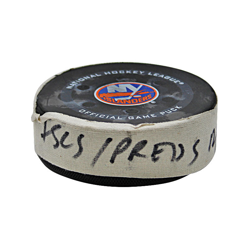 New York Islanders Game Used Puck 12/9/21 vs Nashville Goal #6 Puck Scored by Yakov Trenin
