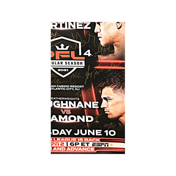 PFL 4 Autographed Event Poster From June 10, 2021 In Atlantic City, NJ