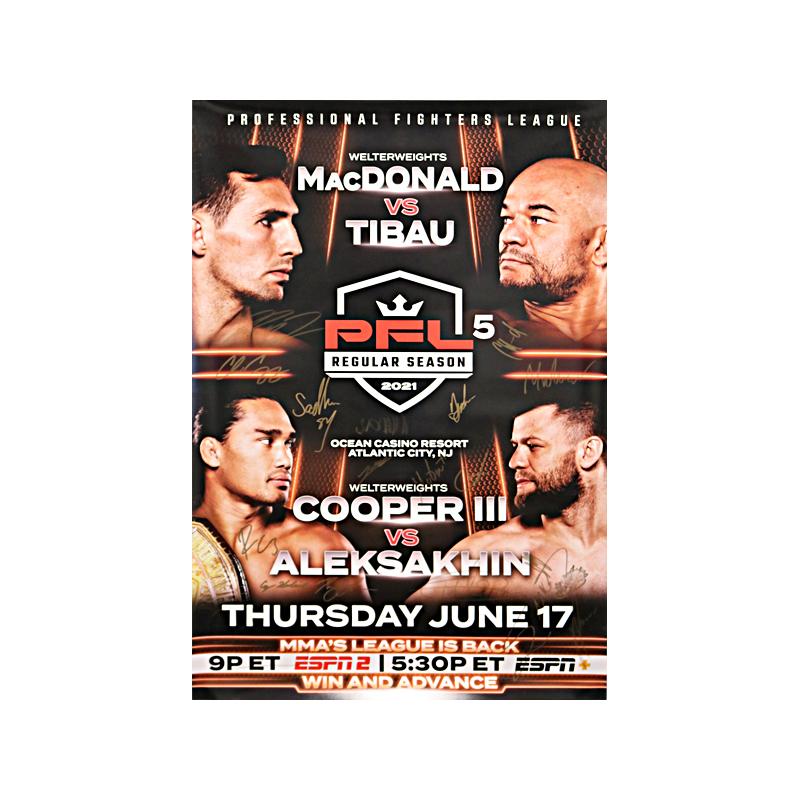 PFL 5 Autographed Event Poster From June 17, 2021 In Atlantic City, NJ