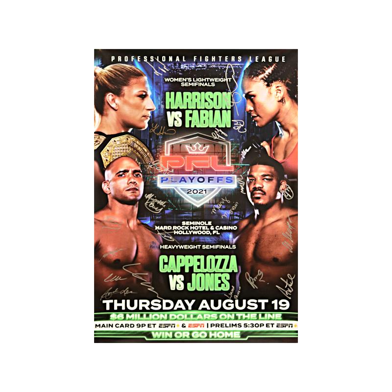 PFL Playoffs Semi Final #2 Autographed Event Poster From August 19th, 2021