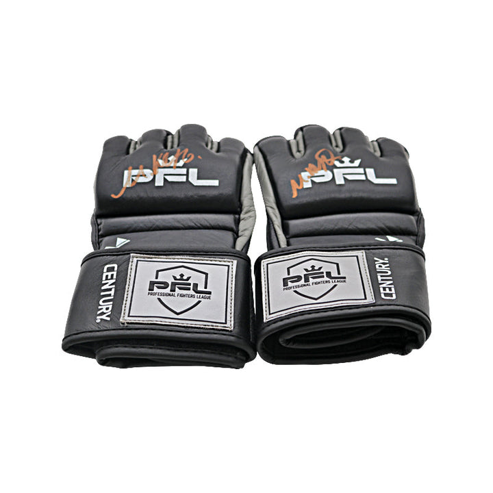 Magomed Magomedkerimov Autographed Fight Worn Gloves from the 2022 PFL Season Championship 11/25/22