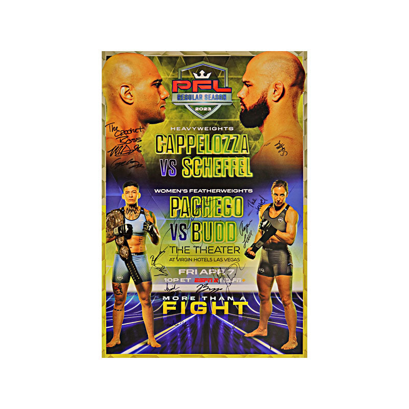 PFL Autographed Event Poster from PFL 2 of 2023 Season: Pacheco vs Budd