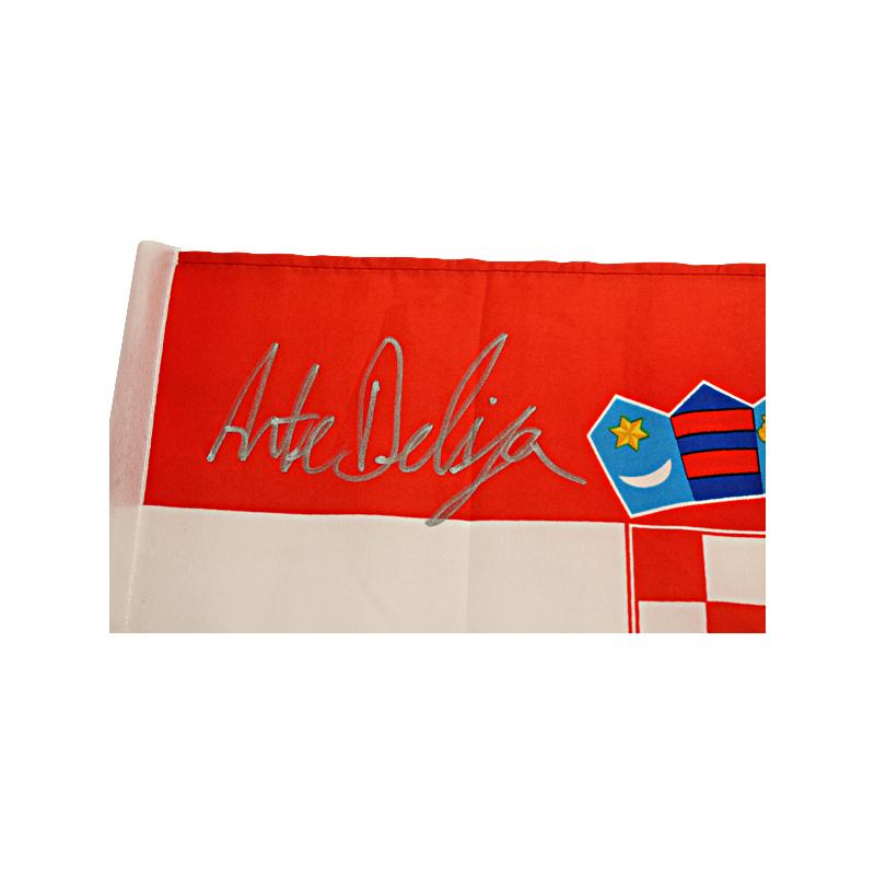 Ante Delija Autographed Croatia Flag