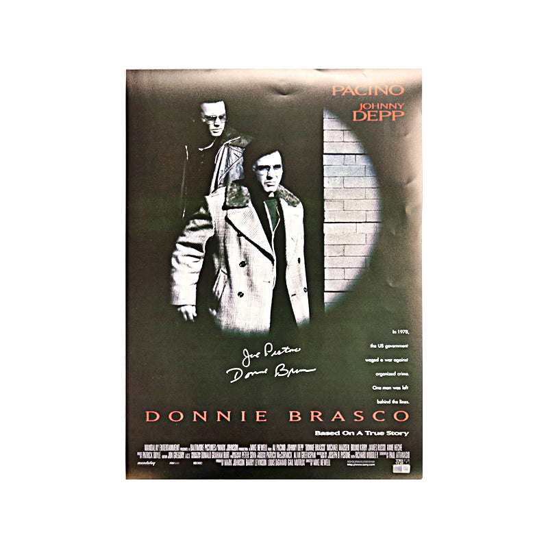 Joe Pistone aka "Donnie Brasco" Autographed 14" x 20" Movie Poster