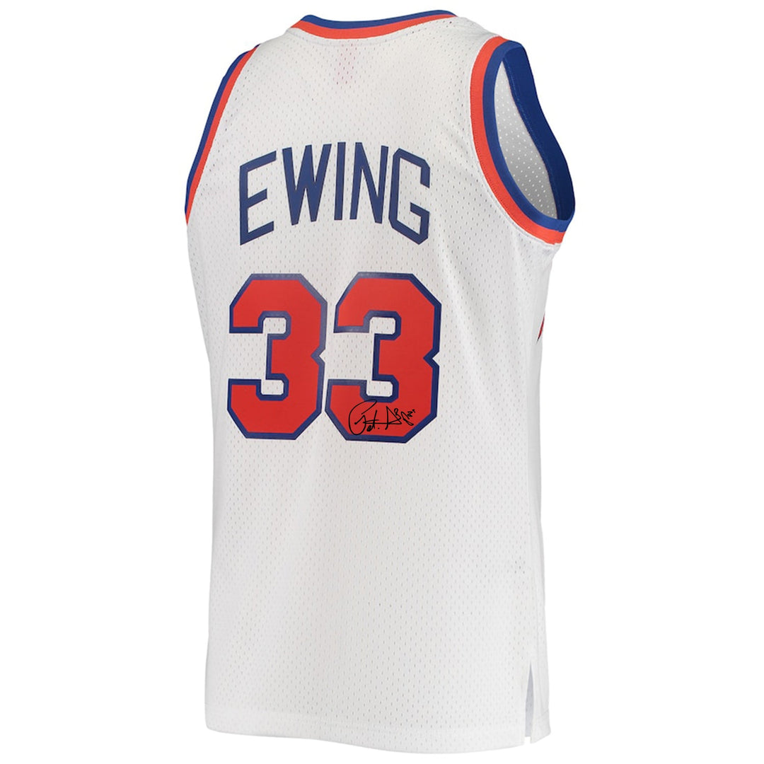 Patrick Ewing New York Knicks Autographed M&N 85'-86' Rookie Year Authentic Home White Jersey (CX Auth)