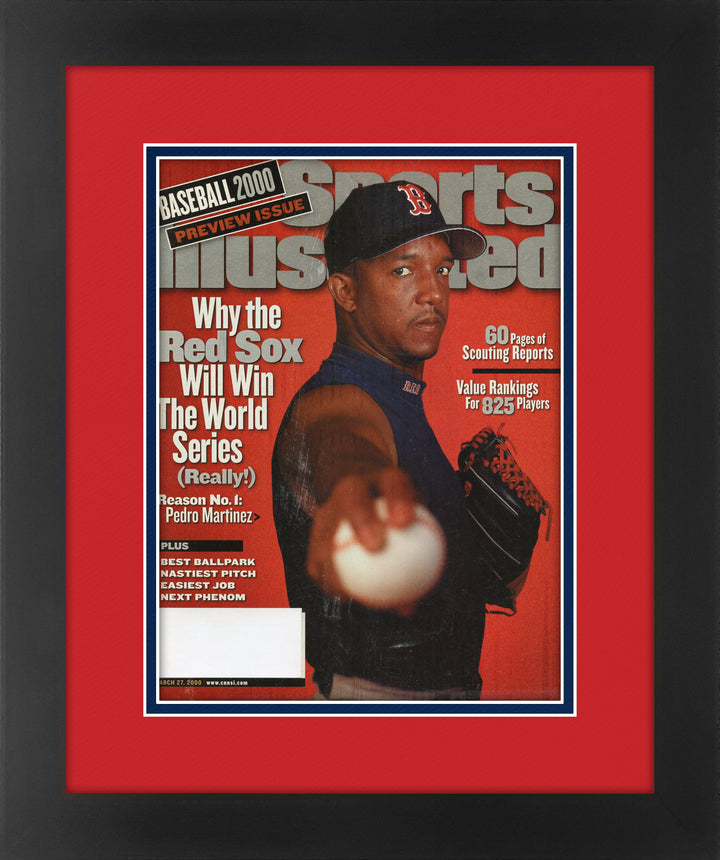 Pedro Martinez Boston Red Sox and Hall of Famer Vintage Sports Illustrated Magazine May 27,2000 Original Issue Professionally Matted and Framed 14.25 x 17