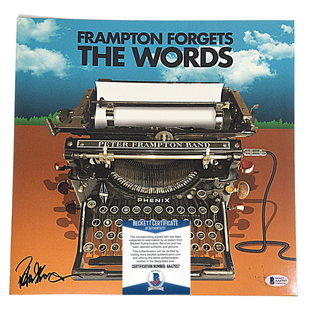 Peter Frampton Autographed Frampton Forgets The Words Vinyl Record Album Bundle Beckett BAS Signed