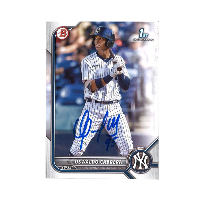 Oswaldo Cabrera New York Yankees Autographed Bowman 1st 2022 Prospects Trading Card - BP 17 (CX Auth)