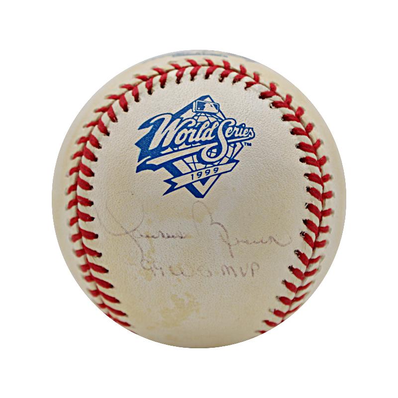 Mariano Rivera New York Yankees Autographed and Inscribed 1999 World Series Baseball (JSA Auth)