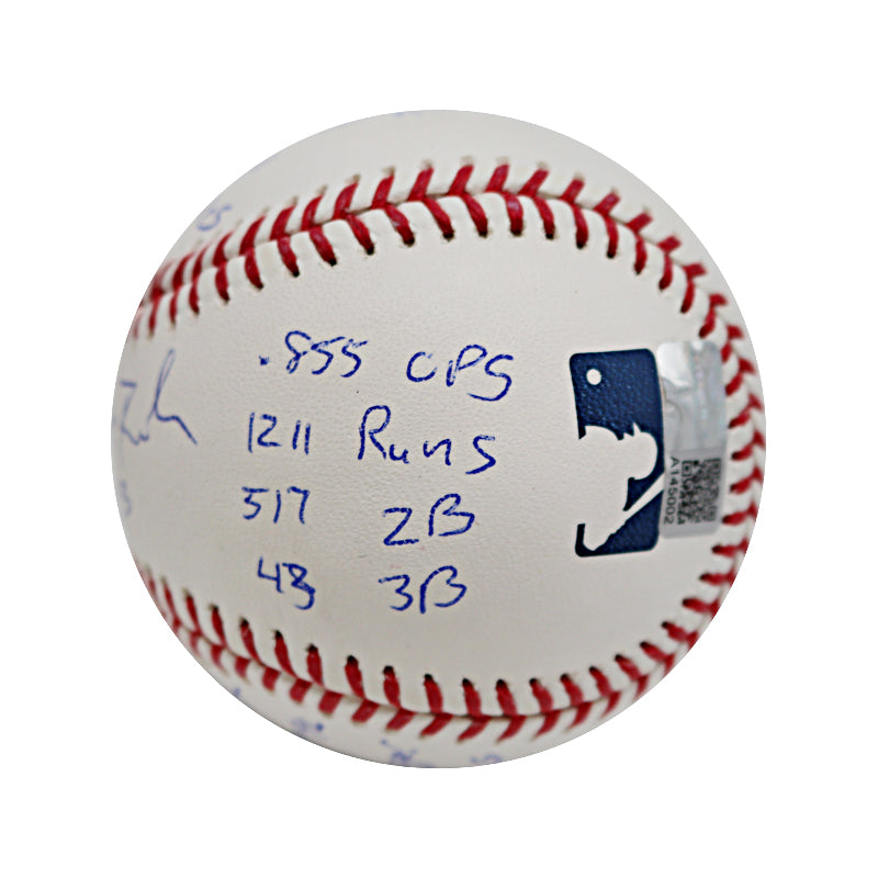 Scott Rolen St. Louis Cardinals Autographed 15 Inscription Career Stats MLB Baseball (CX Auth)