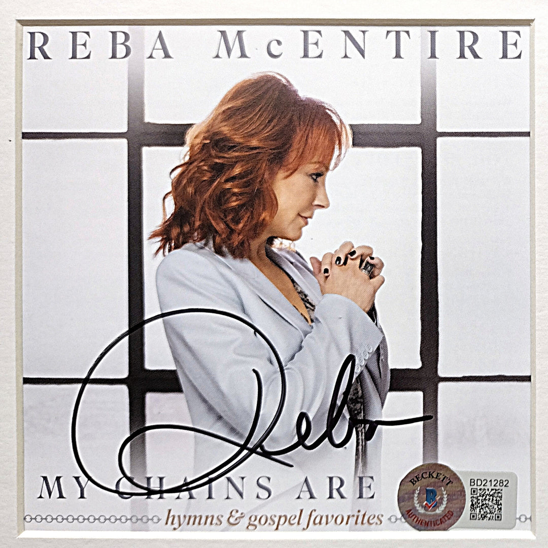 Reba McEntire Autographed My Chains Are Gone CD Cover Frame Beckett Signed Album