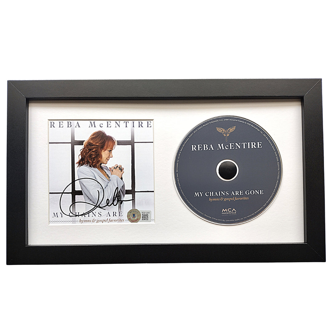 Reba McEntire Autographed My Chains Are Gone CD Cover Frame Beckett Signed Album