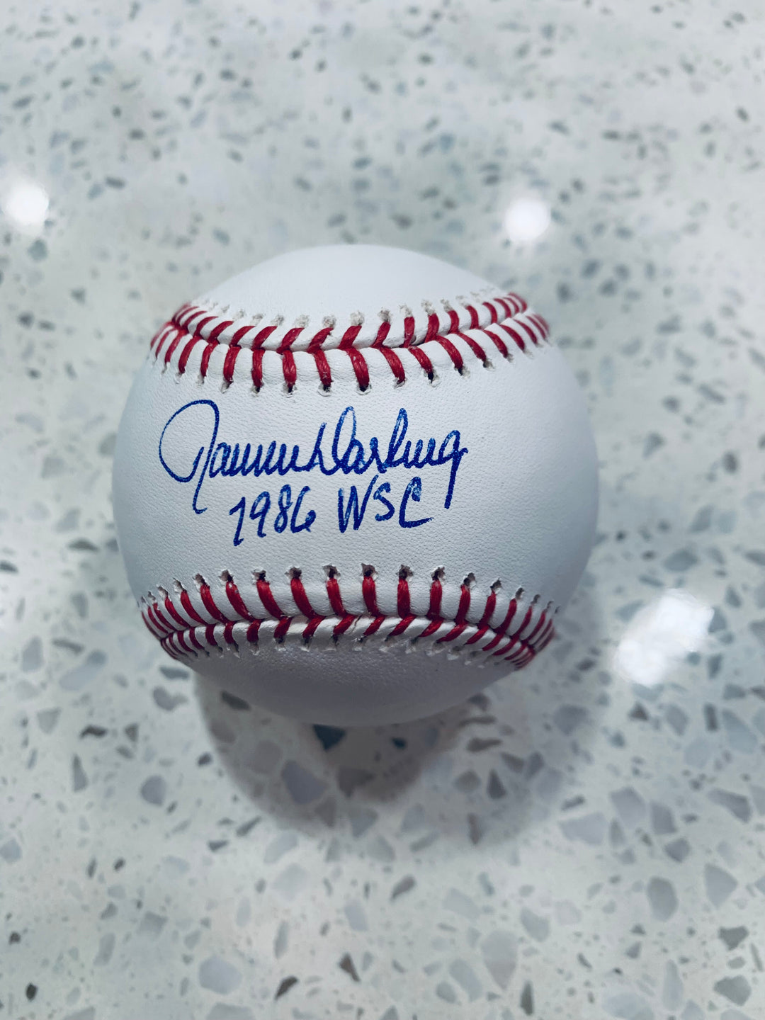 Ron Darling signed baseball