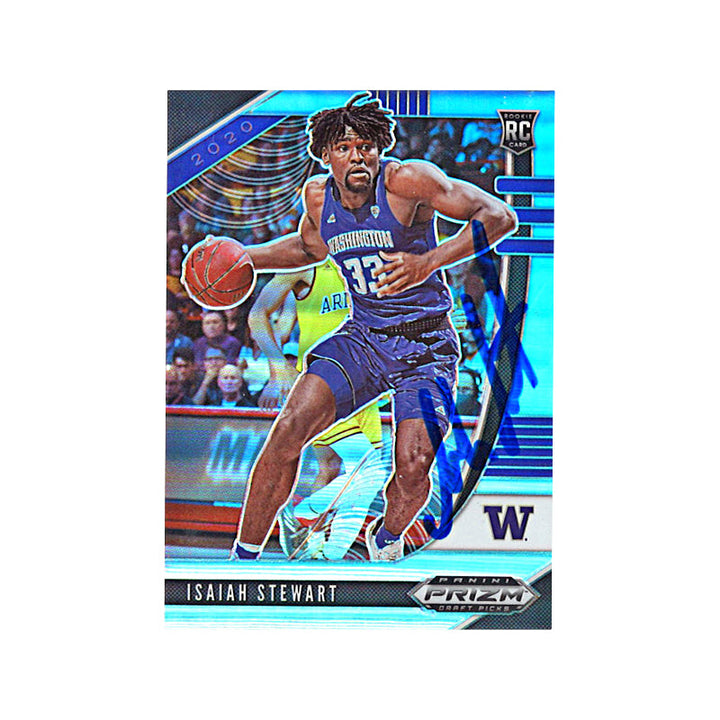 Isaiah Stewart Detroit Pistons Autographed Panini Prizm 2020 Draft Pick Trading Card #66 (CX Auth)