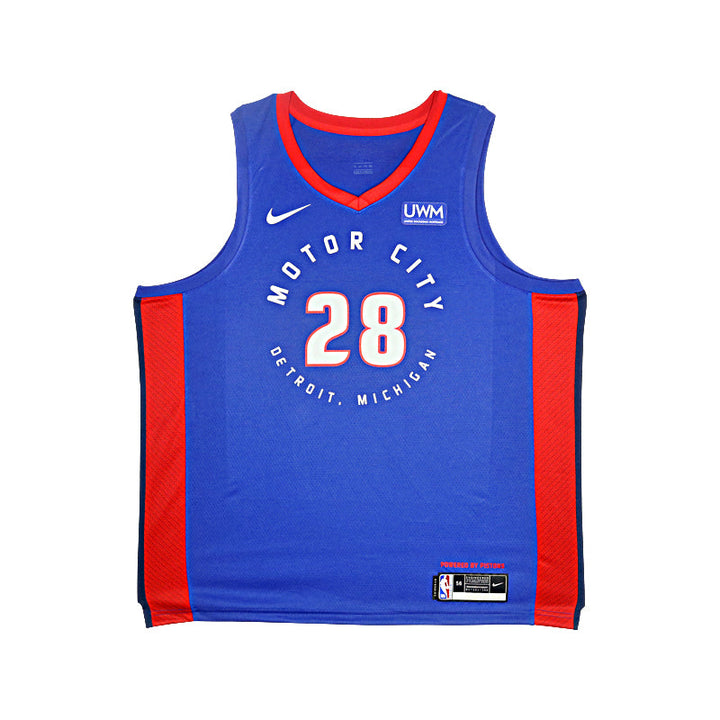 Isaiah Stewart Detroit Pistons Autographed Blue Nike City Edition Jersey (CX Auth)
