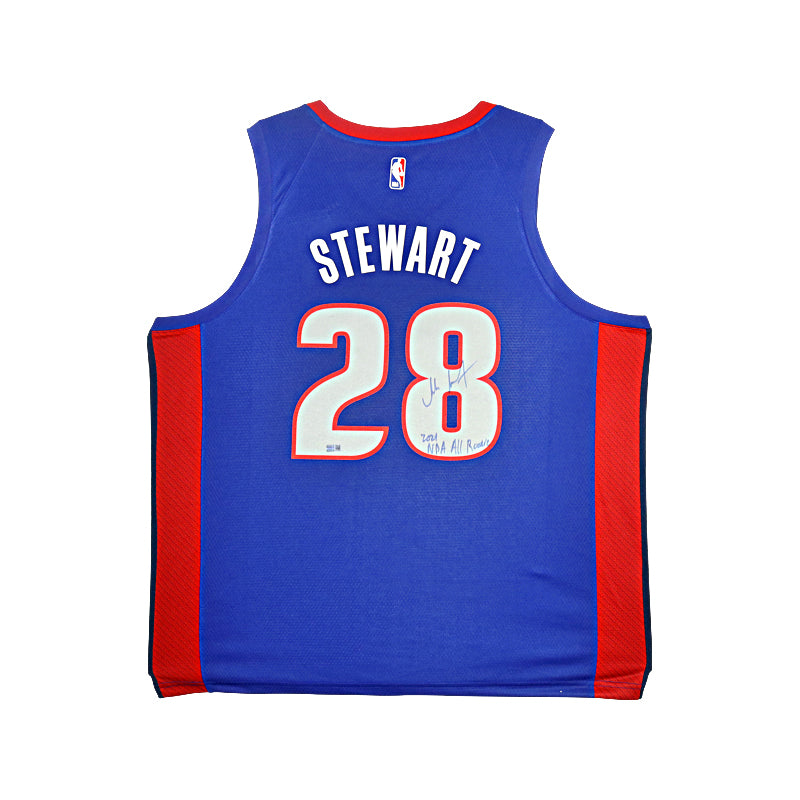 Isaiah Stewart Detroit Pistons Autographed Blue Nike City Edition Jersey w/ 2021 NBA All Rookie Inscription (CX Auth)