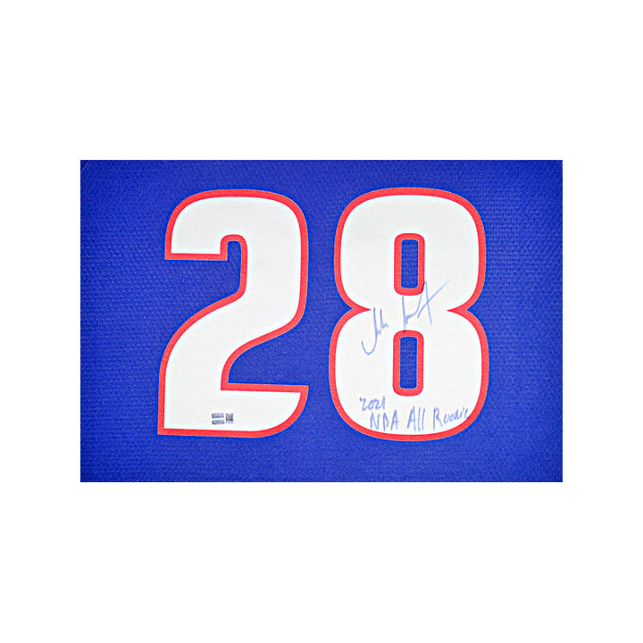 Isaiah Stewart Detroit Pistons Autographed Blue Nike City Edition Jersey w/ 2021 NBA All Rookie Inscription (CX Auth)