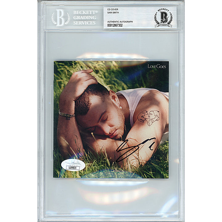 Sam Smith Autographed Love Goes Compact Disc CD Cover Beckett BAS Slabbed JSA Cert Signed